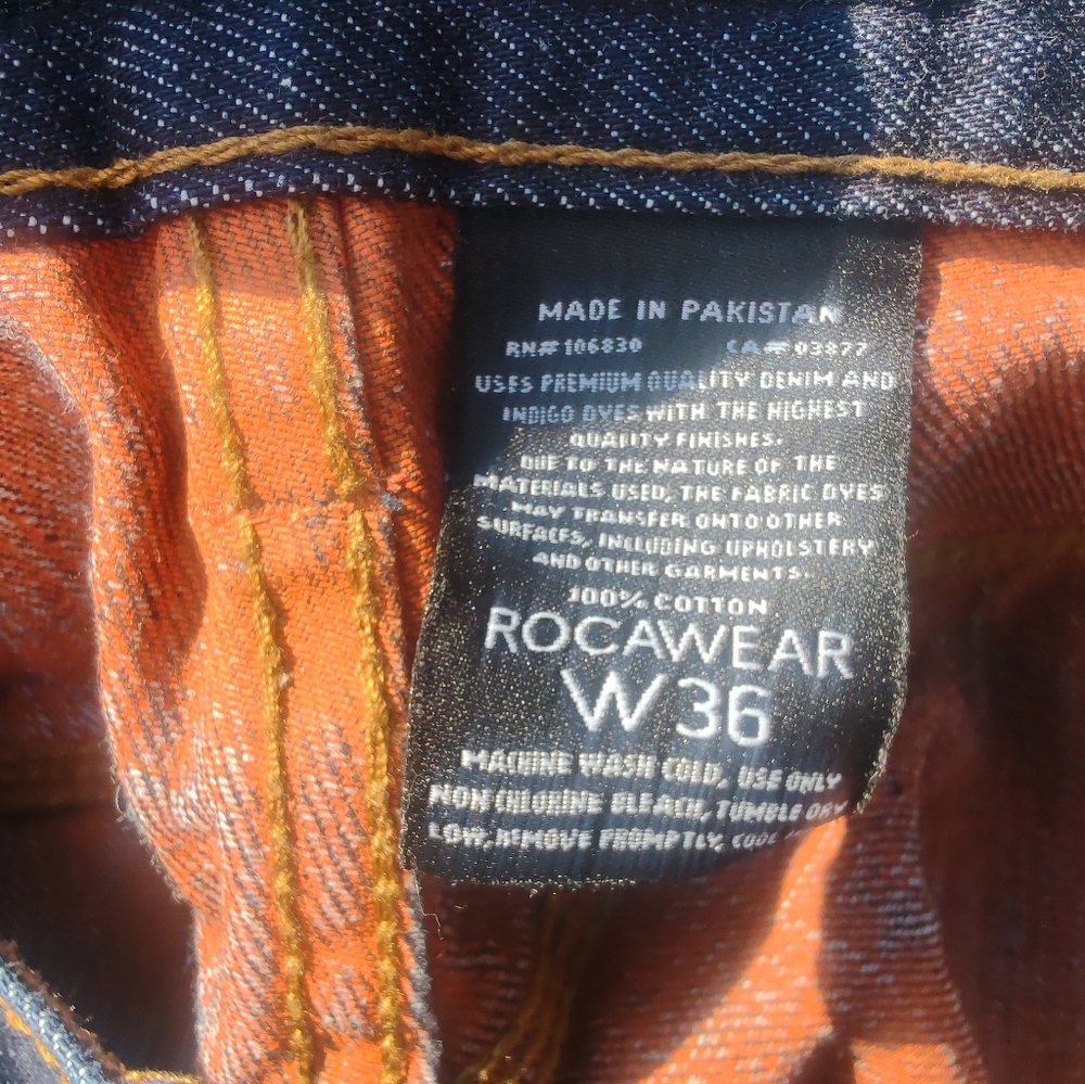 Rocawear Jeans - Straight Fit - Men's 36 x 32 - Dark Indigo - Y2K - Picture 4 of 10